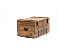 Coffre de Voyage en bois ancien Table Basse de Campagne hauteur 45 cm, profondeur 50 cm, largeur 80 cm …