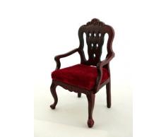 Maison De Poupée Miniature Salon Ameublement Acajou Victorien Sculpté Salon Fauteuil