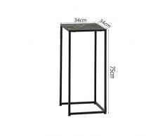 Lcxligang Fer forgé Nordique Side Table Basse Moderne Simple Canapé d'angle Table créative Petite Table Vitrine Table Exécution Rack (Size : 75cm)