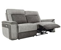 Meubletmoi Canapé Relax électrique 2,5 Places avec Repose-Pieds relevables et dossiers inclinables/Haute qualité – Collection Seattle