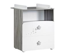 BABY PRICE New Nao Commode à Langer 2 Tiroirs + Grande Niche