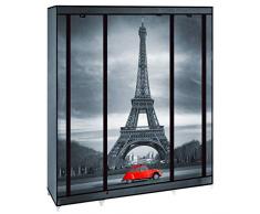 IDMarket - Armoire de rangement Paris dressing penderie XXL tissu