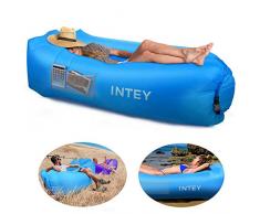INTEY Canapé Hamac Gonflable Étanche Pliable et Résistant à lusure, Sac de Rangement Intégré，Camping en Bord de Mer en Plein Air Voyage Pratique et Portable, Adapté à Une Variété de Terrain (Bleu)