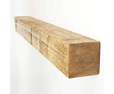 Funky Chunky Furniture 10 x 10 cm Rustique Étagère Murale Bois, Teak, 40cm