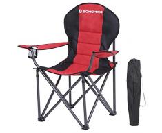 SONGMICS Chaise de Camping Pliante Charge Max. 250 kg