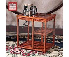 BOOSSONGKANG Table Basse, Table Basse, en Acajou Table à thé Chinoise Bois de Rose Bois Kung Fu Table Basse, Chariot à thé Mobile Panier à t