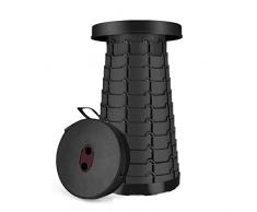 Coquimbo Tabouret de Camping Pliant, Portative Pliable Petit Télescopique Tabouret avec Hauteur Réglable et Poignée, Compacte pour Cuisine Randonnée de Plein Pêche Air Jardin Voyages