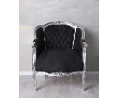 Fauteuil de bibliothèque Rokoko Chaise Baroque Fauteuil rembourré Vintage Cat664e02 Palazzo Exklusiv