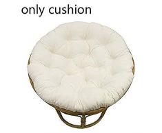 Swing Cushion, Hanging Egg Chair Cushion Swing Wicker Rotin Hammock Pad Balcony Patio Garden Outdoor Or Indoor-Yellow (Only Cushion)