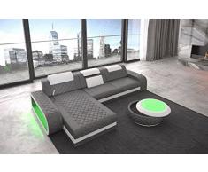 Sofa Dreams CHESTERFIELD Canapé en cuir Berlin en l forme avec éclairage