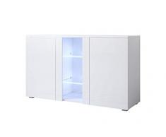 muebles bonitos Buffet modèle Luke A1 (120x72cm) Blanc