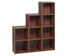 Lot de 3 URBN Living en bois dans une Bibliothèque (Teck)