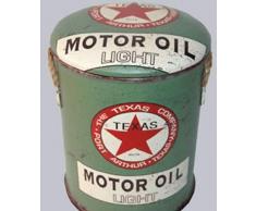Tabouret et bac de rangement en métal 32 cm Texas Motor Oil – Publicité vintage pour Texas Motor Oil, masculin, garage, atelier, pub, cuisine, bar, cadeau