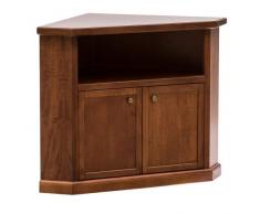 Meuble TV dangle, Bois Art pauvre Couleur Noyer foncé