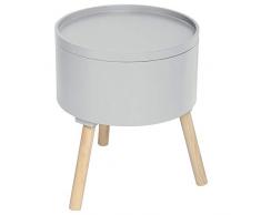 Atmosphera 2 en 1 Table Basse + Coffre de Rangement - Style scandinave - Coloris Gris