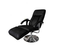 vidaXL Fauteuil de Massage et de Relaxation électrique Noir