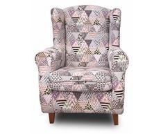 Suenoszzz – Fauteuil à oreilles (Idéal pour l’allaitement) en tissu jacquard Dogma couleur brique. Dimensions :102 x 76 x 74 cm.