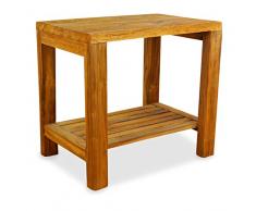 Livasia Table Basse en Teck | Petite Table en Bois | Table dappoint en Teck | Multicolore | Nature | Production Artisanale | Fabriqué à la Main | Origine : Java (Nature)