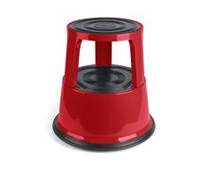 PAVO Tabouret Marche Pied métal, Rouge