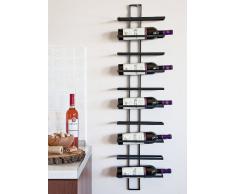DanDiBo Ambiente Dies Étagère à vin murale en métal pour 10 bouteilles 116 cm