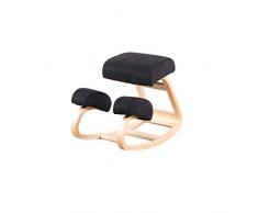 Chaise Ergonomique pour agenouiller - Tabouret pour agenouiller pour Une Meilleure Posture - Grande Chaise pour Bureau ou Bureau à Domicile, genouillères - Robuste et Confortable (Noir)