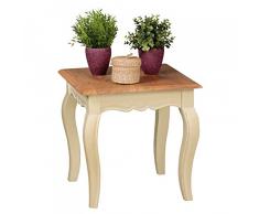 Vintage Table d'appoint angori Blanc massif 50 x 50 cm | Petite table basse en bois massif de mangue | Opium Table de salon