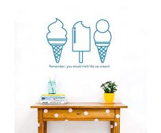 stickers muraux chambre sticker mural Dessert Shop Ice Cream Dessert House Murale Art Cafe Boulangerie Shop Vitrine Verre Décoration intérieure pour glacier