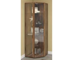 VCM Venedig Vitrine d'angle Bois, Cœur De Noyer, 175 x 56,5 x 56,5 cm