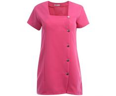 Tunique uniforme pour masseuse / coiffeuse / esthéticienne T10 - rose -