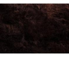 Tapis Peau De Mouton Rectangulaire 150 x 200 cm Carrée Laine Douce, Tapis de Createur, Fourrure Tapis Shaggy (Brun)