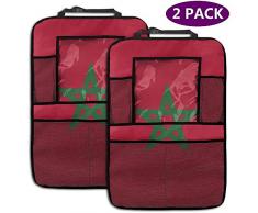 W-wishes Maroc Drapeau Voiture Banquette Arrière Organisateur Pratique Protecteur De Dossier De Siège avec Support De Tablette De Stockage De Siège De Voiture