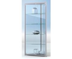 Vitrine d'angle INSIDE - 4 tablettes, vitrage sur 3 côtés - h x l x p 1820 x 585 x 585 mm - armoire vitrine armoires vitrines rayonnage de présentation rayonnages de présentation vitrine vitrine d'assortiment vitrine en verre vitrines vitrines