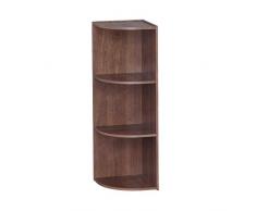 Iris Ohyama Corner Bookcase CX-3C dangle 3 casiers/Etagère de Rangement autoportante, MDF, Marron