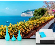rylryl Côte Amalfitaine.Italie Flowr Paysage Papier Peint Salon Tv Canapé Chambre Papiers Peints Décoration Murale-250X175Cm