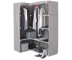 Armoire dangle 1 penderie et 10 étages - 131 x 87,5 x 169 cm - Polypropylène et métal