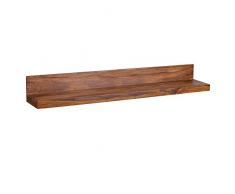 FineBuy étagère Murale 140 cm Bois Massif Sheesham étagère Suspendue Rustique | Etagère en Bois - Capacité de Charge maximale 20 kg - Étagère pour Le Mur | Bois véritable
