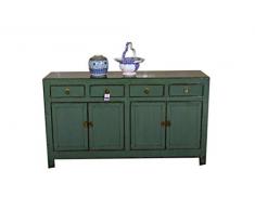 Fine Asianliving Buffet Chinois Ancien Mint Peint à la Main