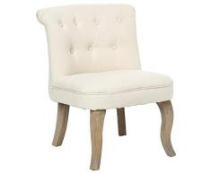 Fauteuil crapaud coloris Beige