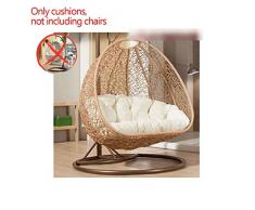 BLSTY Doublé Hanging Egg Chair Coussin De Siege, Pas De Chaise, Respirante Hamac Coussins De Chaise pour Gondole Coussin De Dossier Coussin Lombaires sans Support-C-140x105Cm(55x41Pouces)