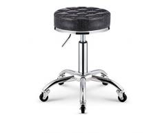 C-K-P Chaise de Loisirs Tabouret de Bureau créatif (Couleur : Noir)