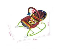 CWLLWC Fauteuil à Bascule bébé, canapé Multifonctionnel Musique secouer apaisante Bascule Bleu Chaise Pliante Chaise de balançoire de bébé Portable 0-3 y Oreille de Vieux