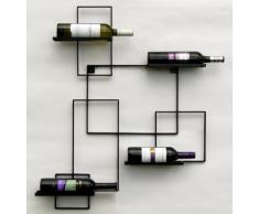 DanDiBo Casier à vin Black Line Porte-Bouteilles Métal 90cm Porte-Bouteilles Etagère Murale