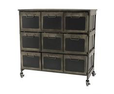 chemin_de_campagne Bahut Enfilade Commode Industriel à Tiroirs Casiers Fer 85.50 cm x 89 cm