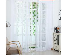 ILOVEDIY 200cm x 100cm Rideaux en Voile Salon Voilage Design Moderne Pur de Cantonnières Enfant Chambre