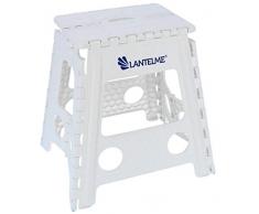 Lantelme Tabouret pliant pouvant supporter jusqu’à 120 kg, en plastique, convient pour la maison ou pour un cabinet médical, blanc