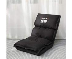 DULPLAY Pliant Chaise de Sofa Paresseux Siège de Plancher Cinq Positions Relax Fauteuil Futon Chaise de Jeu Coussin de Sol pour Regarder la TV-C 118x55x17cm(46x22x7inch)