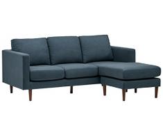 Marque Amazon - Rivet Revolve - Canapé dangle moderne réversible à méridienne, largeur 203 cm, Denim