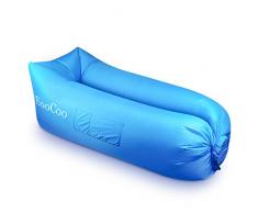 EooCoo Canapé Portable Gonflable, canapé extérieur pour Camping, Parc, Plage, Cour arrière, pêche, Natation, Square Blue Small