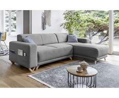 Bobochic - Bella - Canapé dangle réversible Convertible - avec Coffre - 4 Places - Tissu