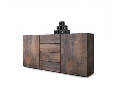 Vladon Buffet Commode Massa en Coloris Acier Antique